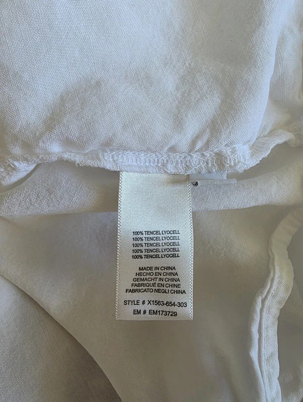 Cloth & Stone White Oversized Puff Sleeve Blouse 3X